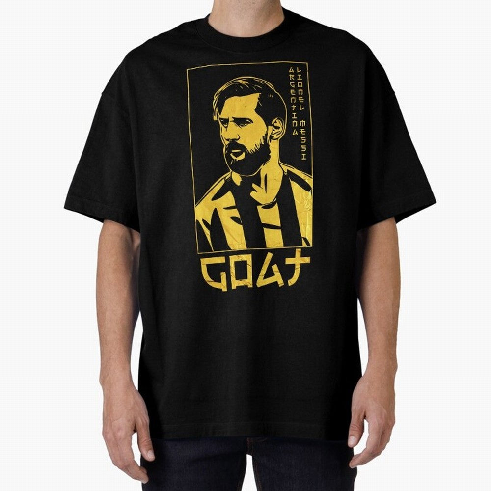 Lionel Messi Golden Style Portrait art illustration Classic T-Shirt Celebrate National Team Dreams in FIFA World Cup 2026 USA Canada Mexico Celebrating CR7 and Messi, Spain and Netherlands Energy, Football History, Final Match Energy, Crowd Noise