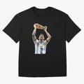 Lionel Messi Lifting The World Cup Essential T-Shirt Relive Legendary Nights from FIFA World Cup 2026 USA Canada Mexico for Fans of Cristiano Ronaldo and France, Bringing Football Passion, Legendary Performances, Festival Vibes and Supporter