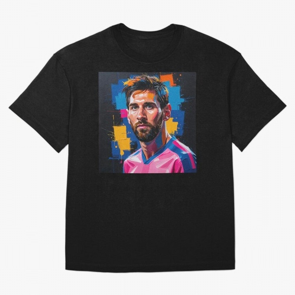 Vibrant Artistic Portrait of Lionel Messi (GOAT) - Digital painting (Version 4) Classic T-Shirt Turn Every Weekend Toward FIFA World Cup 2026 for Fans of Haaland and Mbappe and Argentina, France and Brazil, Bringing Sports Nostalgia, International