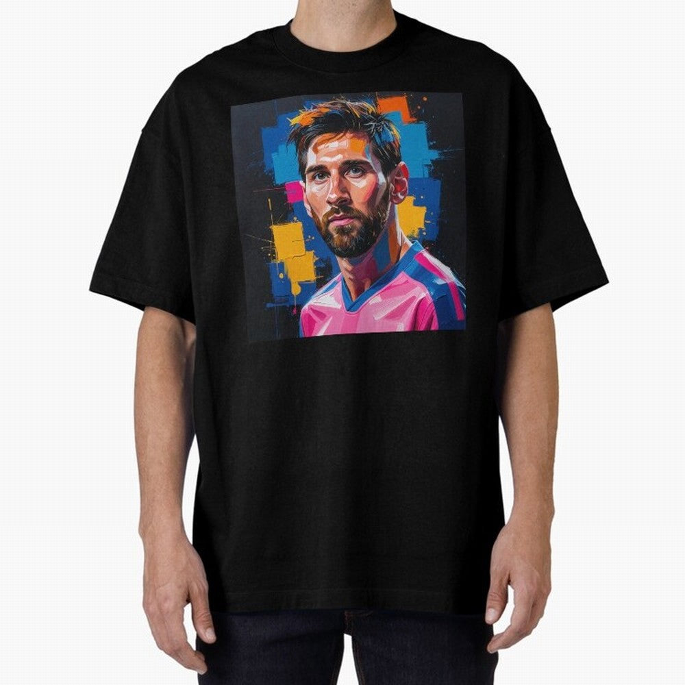 Vibrant Artistic Portrait of Lionel Messi (GOAT) - Digital painting (Version 4) Classic T-Shirt Turn Every Weekend Toward FIFA World Cup 2026 for Fans of Haaland and Mbappe and Argentina, France and Brazil, Bringing Sports Nostalgia, International