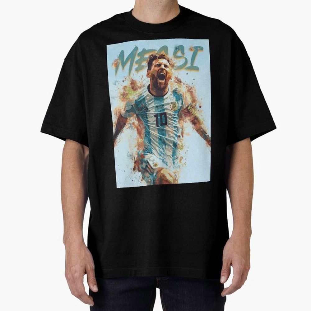 Messi The GOAT Oversized T-Shirt Celebrate the Stars of FIFA World Cup 2026 USA Canada Mexico Spirit, Made for Portugal, Spain and Germany, Neymar, Stadium Memories, Football Loyalty, International Chants and Championship Tradition; Perfect for