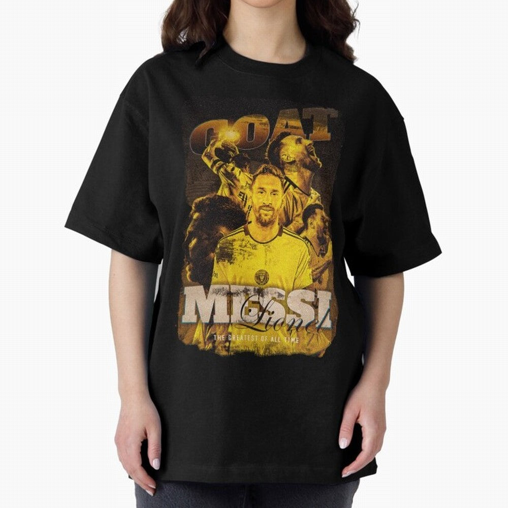 Messi The GOAT Oversized T-Shirt Experience the FIFA World Cup 2026 USA Canada Mexico Journey through Mbappe and Neymar Highlights, Germany Pride, Supporter Pride, Iconic Celebrations, Legendary Names and Global Match Day Energy; Made for