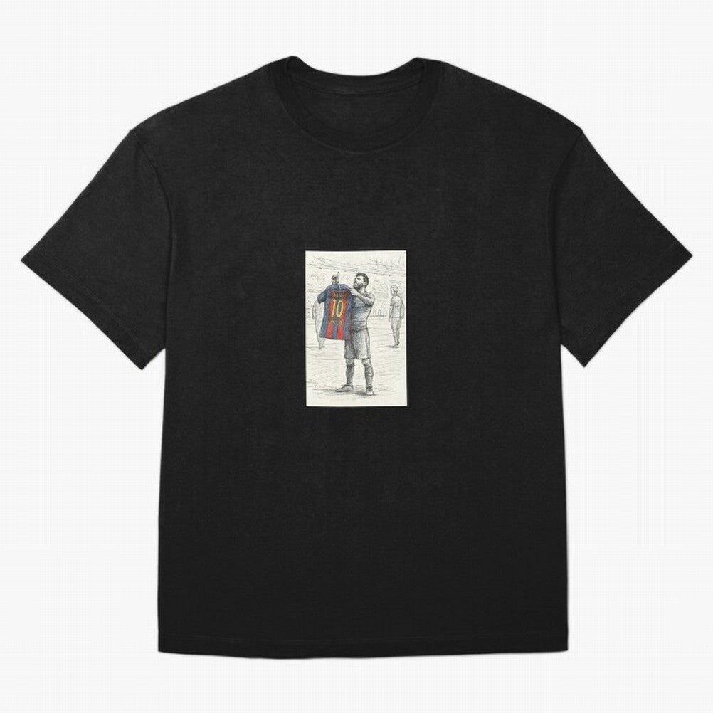 Lionel Messi Iconic Celebration Urban Sketch Classic T-Shirt Build FIFA World Cup 2026 Spirit, Filled with France and Portugal, Haaland, Goal Celebration Energy, Supporter Heritage, Football Icons and Worldwide Tournament Joy; Perfect for Fans,