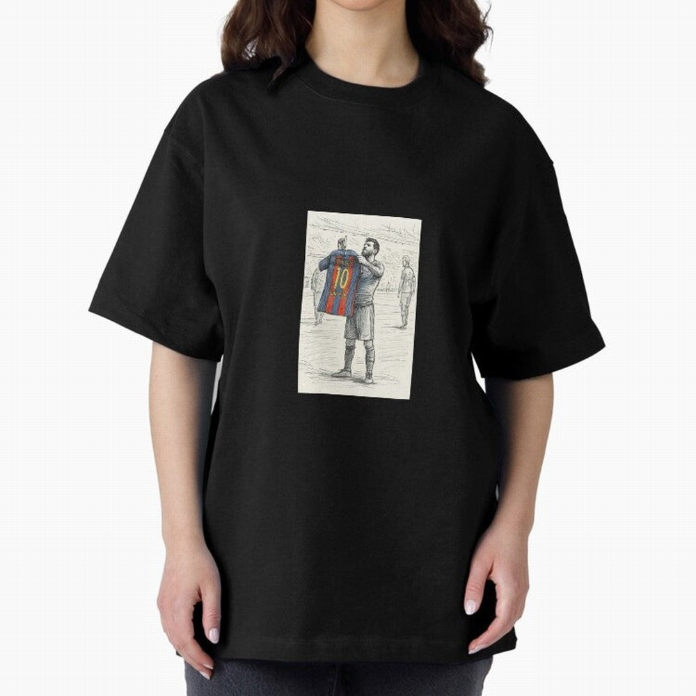 Lionel Messi Iconic Celebration Urban Sketch Classic T-Shirt Build FIFA World Cup 2026 Spirit, Filled with France and Portugal, Haaland, Goal Celebration Energy, Supporter Heritage, Football Icons and Worldwide Tournament Joy; Perfect for Fans,