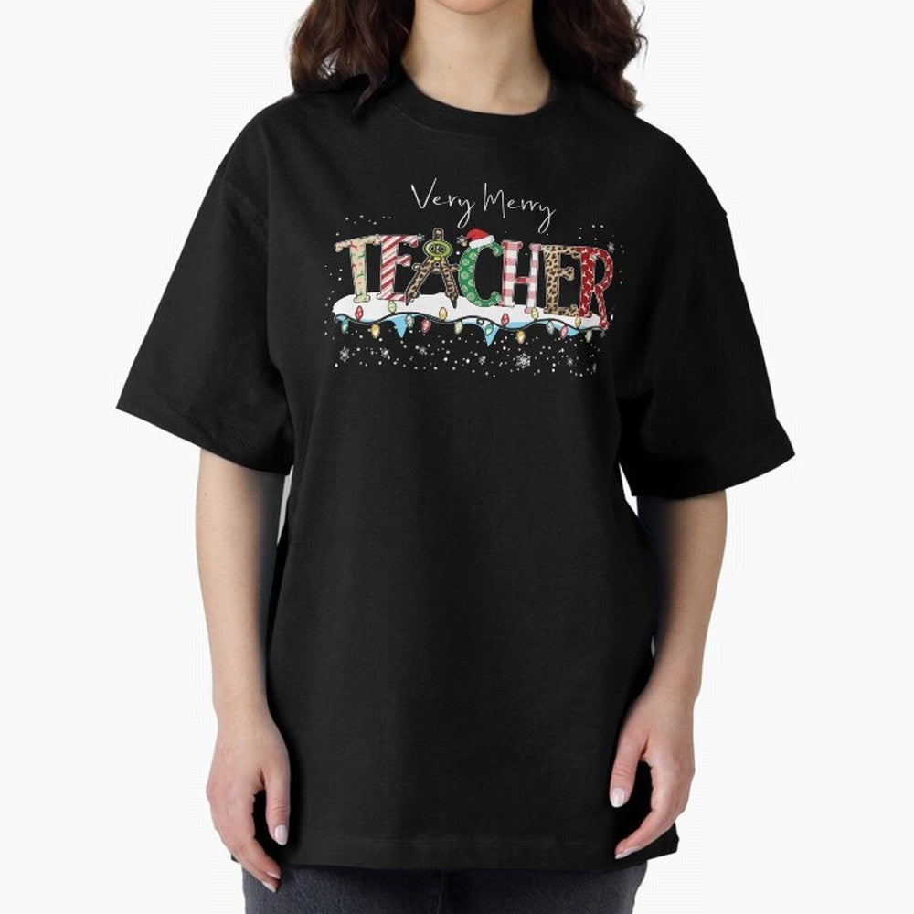 Christmas Teacher Tee, Teacher Holiday Classic T-Shirt Show Championship Spirit for Global Football Passion for FIFA World Cup 2026 Group Stage, with Cristiano Ronaldo, Spain, Worldwide Fan Energy, Dramatic Goals, Stadium Lights and Championship