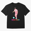 Lionel Messi illustration Oversized T-Shirt Turn Up for Global Football Passion for FIFA World Cup 2026 Group Stage, Made for Mbappe, Spain and Netherlands, Goal Celebration Energy, Supporter Heritage, Football Icons and Worldwide Tournament Joy;