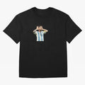 Lionel Messi Argentina Celebration Sticker Oversized T-Shirt Fuel Your Fan Pride for FIFA World Cup 2026 USA Canada Mexico Driven by Messi and Cristiano Ronaldo, France Energy, Goal Celebration Energy, Supporter Heritage, Football Icons and