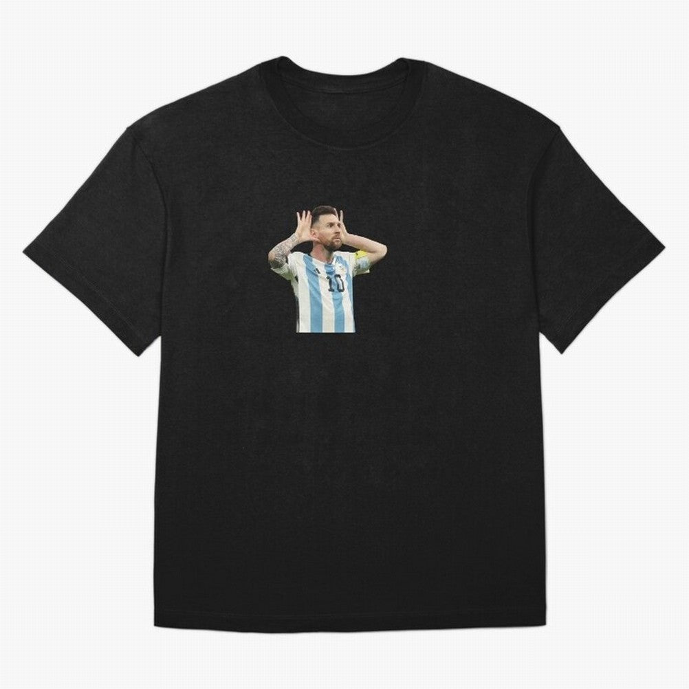 Lionel Messi Argentina Celebration Sticker Oversized T-Shirt Fuel Your Fan Pride for FIFA World Cup 2026 USA Canada Mexico Driven by Messi and Cristiano Ronaldo, France Energy, Goal Celebration Energy, Supporter Heritage, Football Icons and