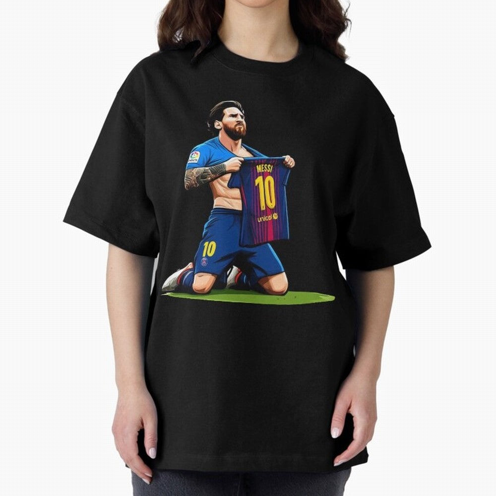 Lionel Messi's Barcelona T-Shirt 10 Classic T-Shirt Experience the Global Stage of FIFA World Cup 2026 Group Stage Driven by Messi and Cristiano Ronaldo, France and Portugal Energy, Football Passion, Legendary Performances, Festival Vibes and