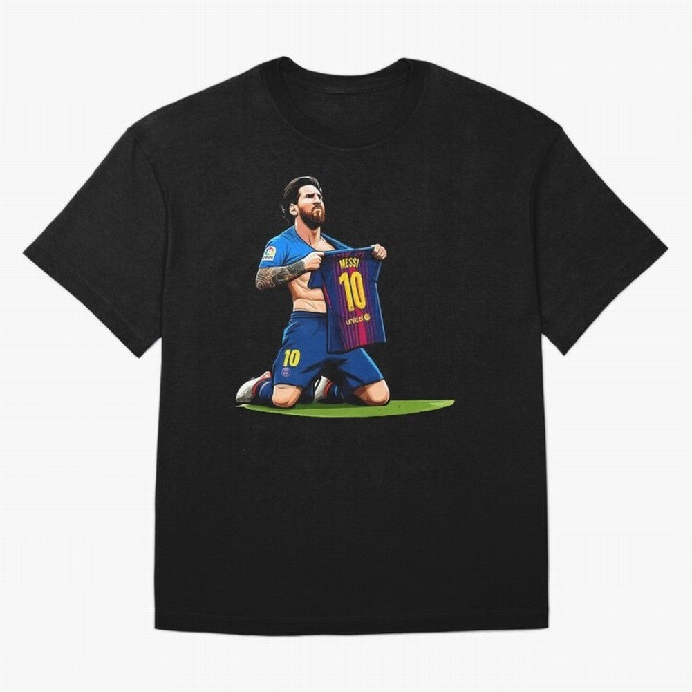 Lionel Messi's Barcelona T-Shirt 10 Classic T-Shirt Experience the Global Stage of FIFA World Cup 2026 Group Stage Driven by Messi and Cristiano Ronaldo, France and Portugal Energy, Football Passion, Legendary Performances, Festival Vibes and