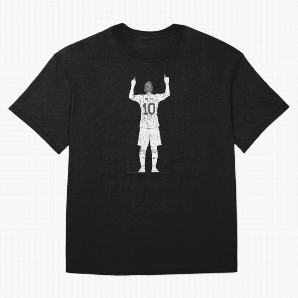 Lionel Messi minimalist sketch Oversized T-Shirt Share the Excitement of FIFA World Cup 2026 Spirit, Built around Germany, Cristiano Ronaldo, Haaland and CR7, Stadium Chants, National Pride, Trophy Dreams and Unforgettable Football Memories; Ideal