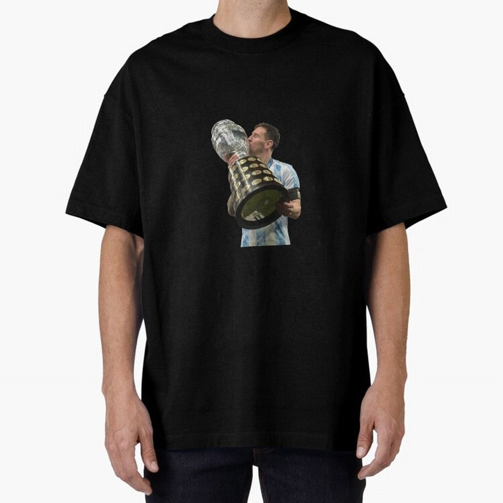 Messi Cup Oversized T-Shirt Fuel Match Day Hype around FIFA World Cup 2026, Mbappe and Neymar, England, France and Netherlands, Tournament Hype, Historic Matchups, Family Viewing Parties and Global Sports Pride; Ideal for Fans Who Follow Messi,