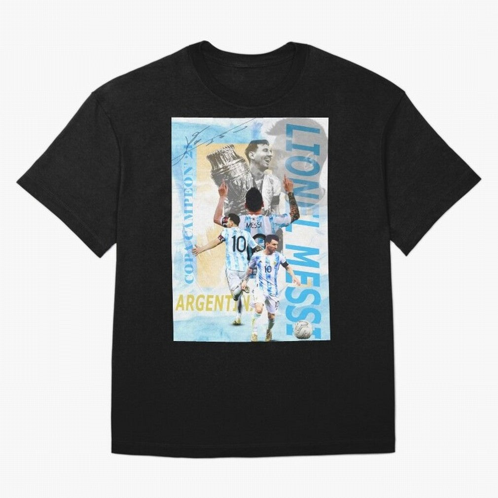 Lionel Messi Argentina Champion Poster Classic T-Shirt Carry the Dream of FIFA World Cup 2026 Group Stage for Fans of Messi and England, Bringing Retro Football Energy, Iconic Rivalries, Trophy Chase Drama and Stadium Atmosphere; Ideal for