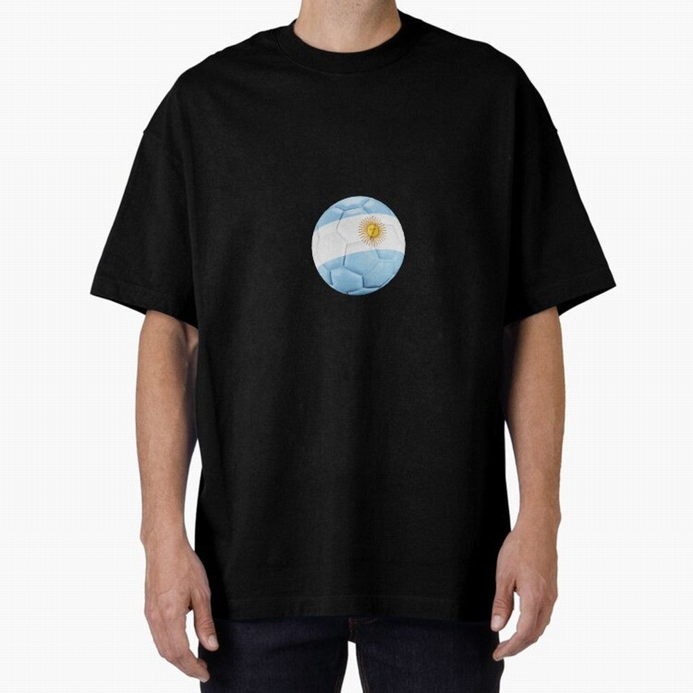 Argentina Soccer Oversized T-Shirt Fuel Match Day Hype around FIFA World Cup 2026 Group Stage, Neymar, France, Worldwide Fan Energy, Dramatic Goals, Stadium Lights and Championship Celebrations; Ideal for Fans Who Follow Messi, Cristiano Ronaldo,