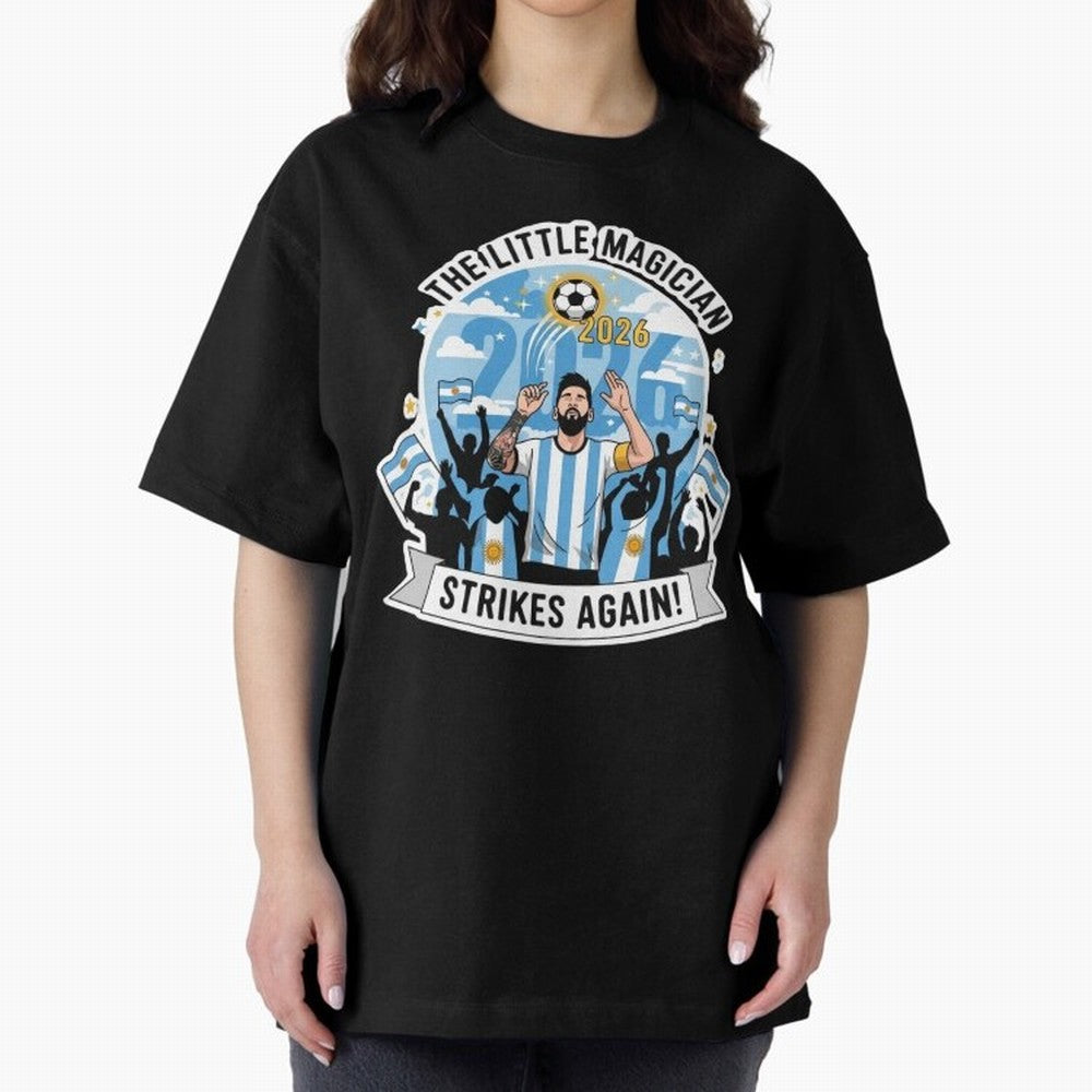 Messi - the little magician strikes again Classic T-Shirt Represent Fans Who Live for Global Football Passion for FIFA World Cup 2026 Group Stage, Made for Haaland and Mbappe, Germany, Football History, Final Match Energy, Crowd Noise and Once in a