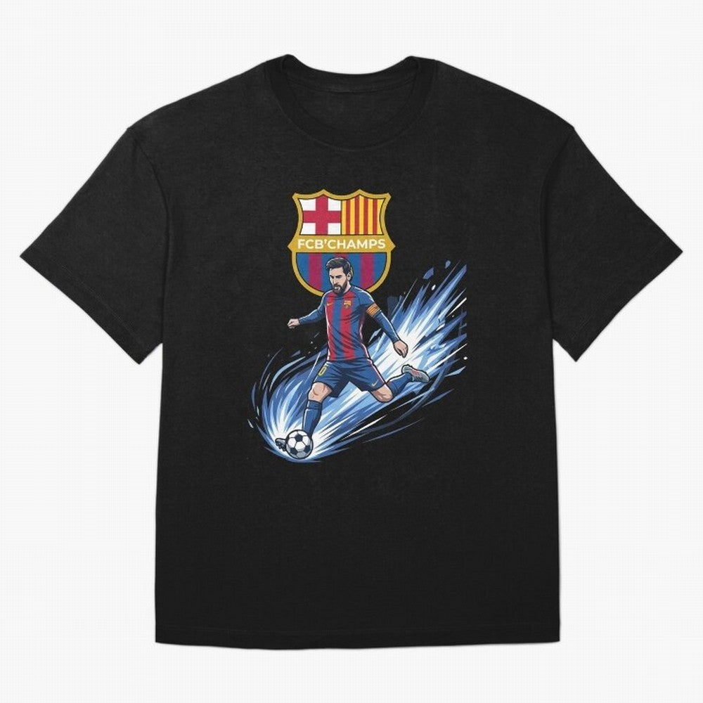 FC Barcelona Champs - The Goat Edition Oversized T-Shirt Enjoy FIFA World Cup 2026 Group Stage Celebrating CR7, England, France and Netherlands Energy, Global Supporter Spirit, Legendary Goals, National Colors and Tournament Celebration; Perfect