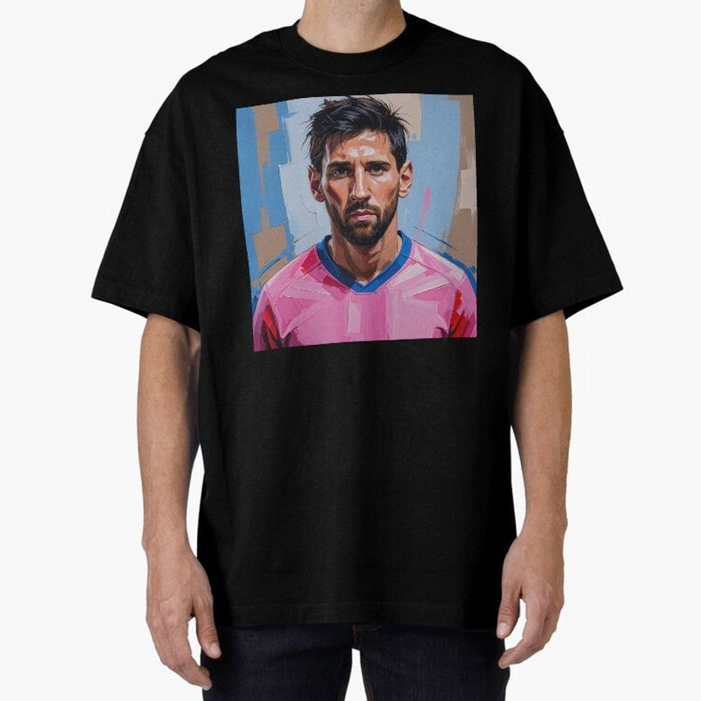 Vibrant Artistic Portrait of Lionel Messi (GOAT) - Digital painting (Version 2) Classic T-Shirt Remember Iconic Moments from Match Day Hype around FIFA World Cup 2026 USA Canada Mexico, CR7 and Messi, France and Portugal, Stadium Memories, Football