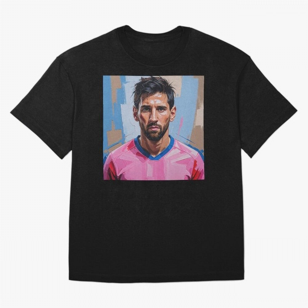 Vibrant Artistic Portrait of Lionel Messi (GOAT) - Digital painting (Version 2) Classic T-Shirt Remember Iconic Moments from Match Day Hype around FIFA World Cup 2026 USA Canada Mexico, CR7 and Messi, France and Portugal, Stadium Memories, Football