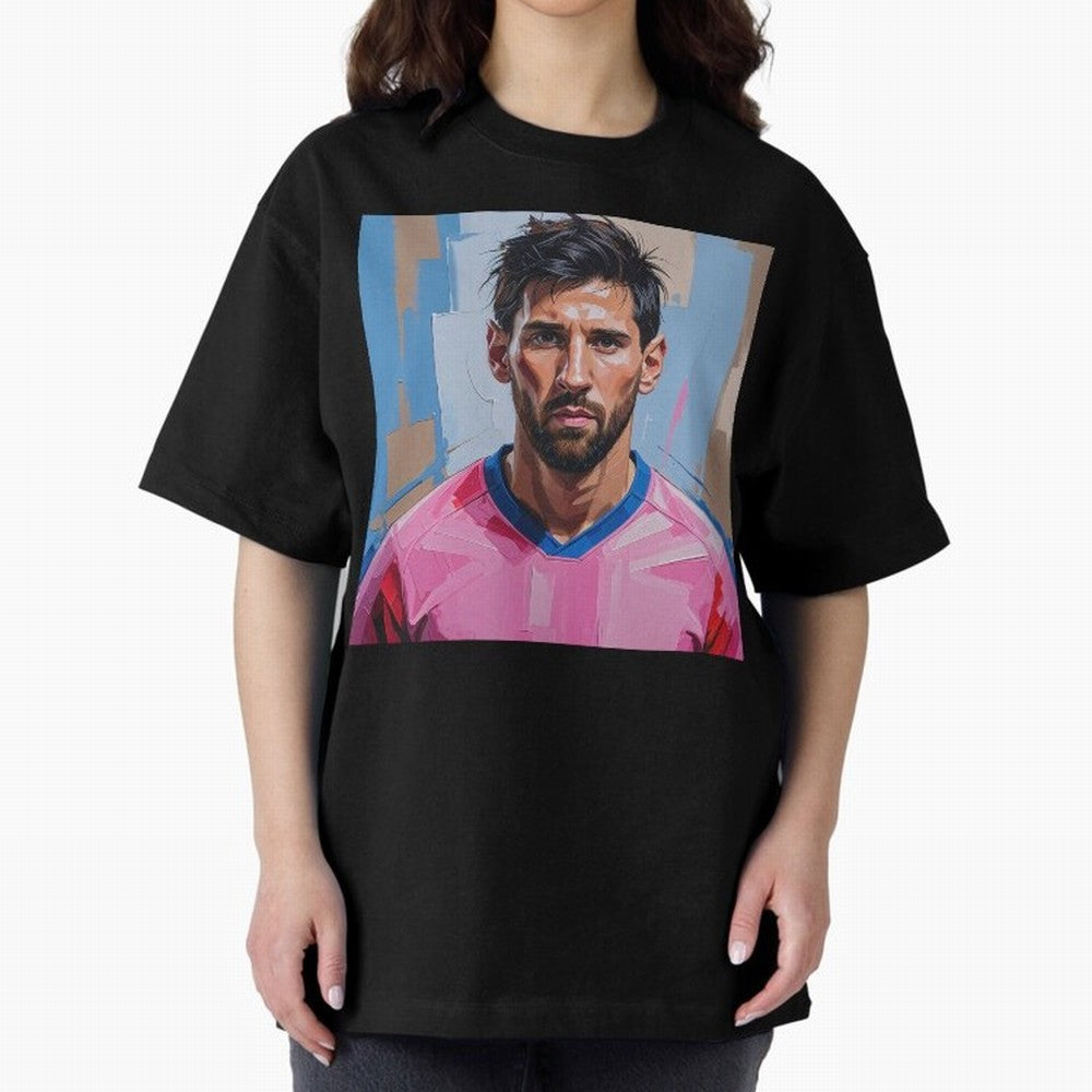 Vibrant Artistic Portrait of Lionel Messi (GOAT) - Digital painting (Version 2) Classic T-Shirt Remember Iconic Moments from Match Day Hype around FIFA World Cup 2026 USA Canada Mexico, CR7 and Messi, France and Portugal, Stadium Memories, Football