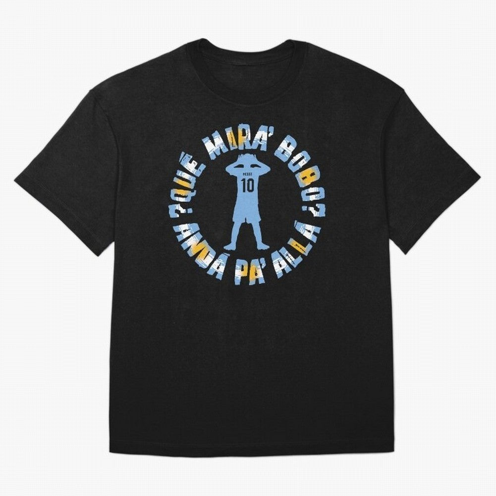Que Mira, Bobo? - Messi Oversized T-Shirt Feel the Heartbeat of FIFA World Cup 2026 Group Stage for Fans of CR7 and Messi and Argentina and Brazil, Bringing Stadium Memories, Football Loyalty, International Chants and Championship Tradition; Ideal