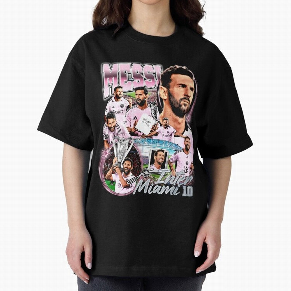Lionel Messi Inter Miami Retro Vintage bootleg rap tee Classic T-Shirt Enjoy the Biggest Football Party of Global Football Passion for FIFA World Cup 2026 Group Stage, Centered on Messi and Cristiano Ronaldo, England, Match Day Excitement,