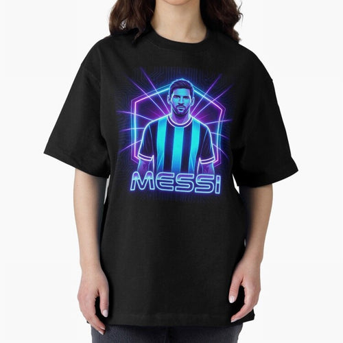 ?Argentina Football Legend Messi Cyberpunk Retro Futurist Design (Version 2) Classic T-Shirt Turn Football Passion into FIFA World Cup 2026 USA Canada Mexico for Fans of Messi, CR7 and Mbappe and France and Portugal, Bringing Championship Spirit,