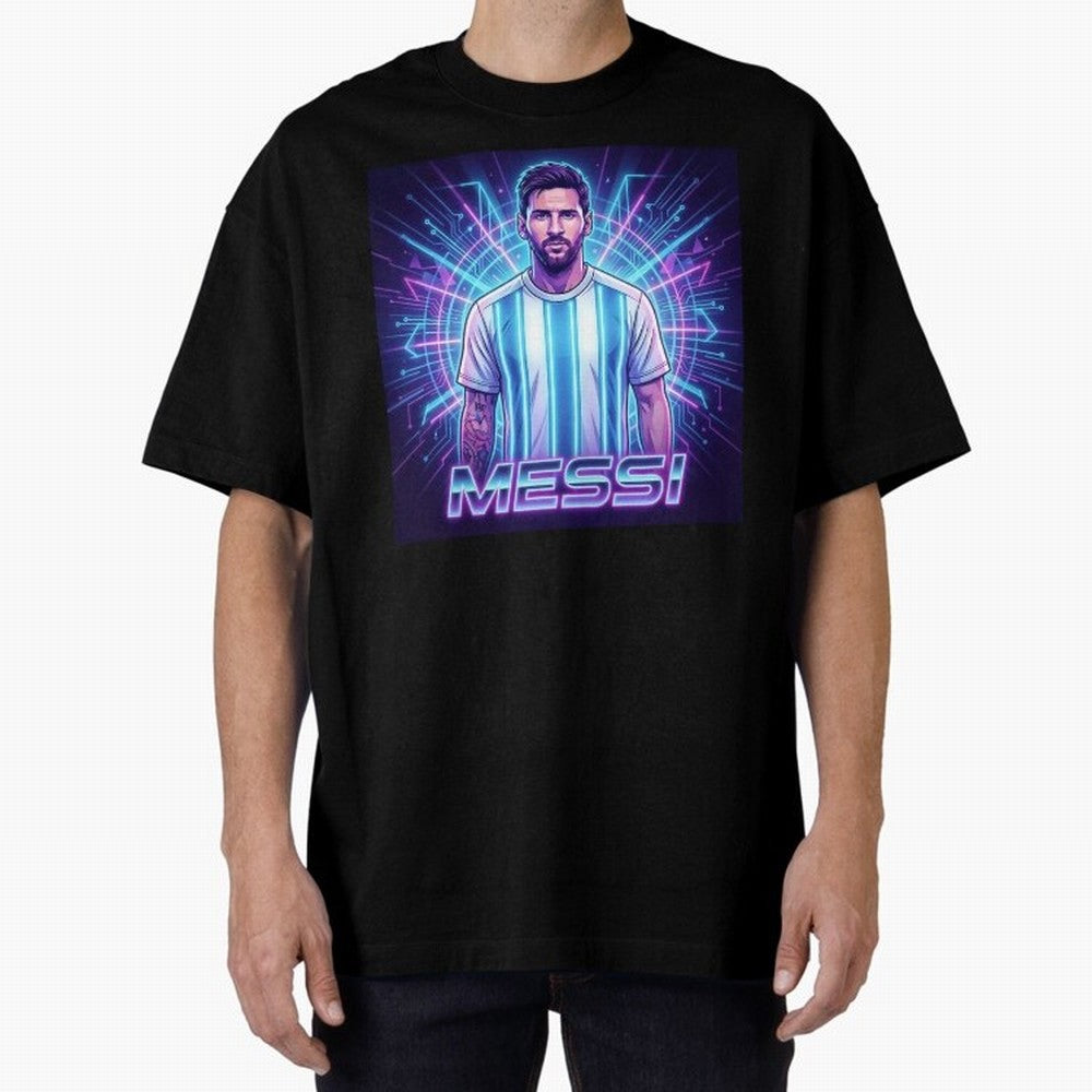 ?Argentina Football Legend Messi Cyberpunk Retro Futurist Design Classic T-Shirt Bring Supporter Culture to FIFA World Cup 2026 Spirit, Celebrating Germany, Cristiano Ronaldo, Global Supporter Spirit, Legendary Goals, National Colors and Tournament