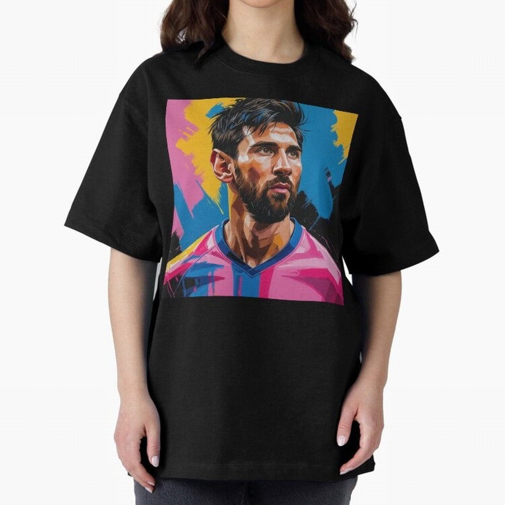 Vibrant Artistic Digital Painting Portrait of Lionel Messi (GOAT) Classic T-Shirt Celebrate the Stars of FIFA World Cup 2026 USA Canada Mexico for Fans of Cristiano Ronaldo, Haaland and CR7 and Argentina, Bringing Champion Mindset, Group Stage