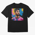 Vibrant Artistic Digital Painting Portrait of Lionel Messi (GOAT) Classic T-Shirt Celebrate the Stars of FIFA World Cup 2026 USA Canada Mexico for Fans of Cristiano Ronaldo, Haaland and CR7 and Argentina, Bringing Champion Mindset, Group Stage