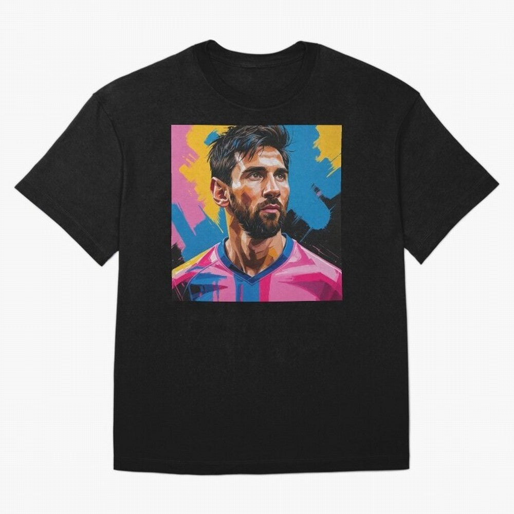Vibrant Artistic Digital Painting Portrait of Lionel Messi (GOAT) Classic T-Shirt Celebrate the Stars of FIFA World Cup 2026 USA Canada Mexico for Fans of Cristiano Ronaldo, Haaland and CR7 and Argentina, Bringing Champion Mindset, Group Stage
