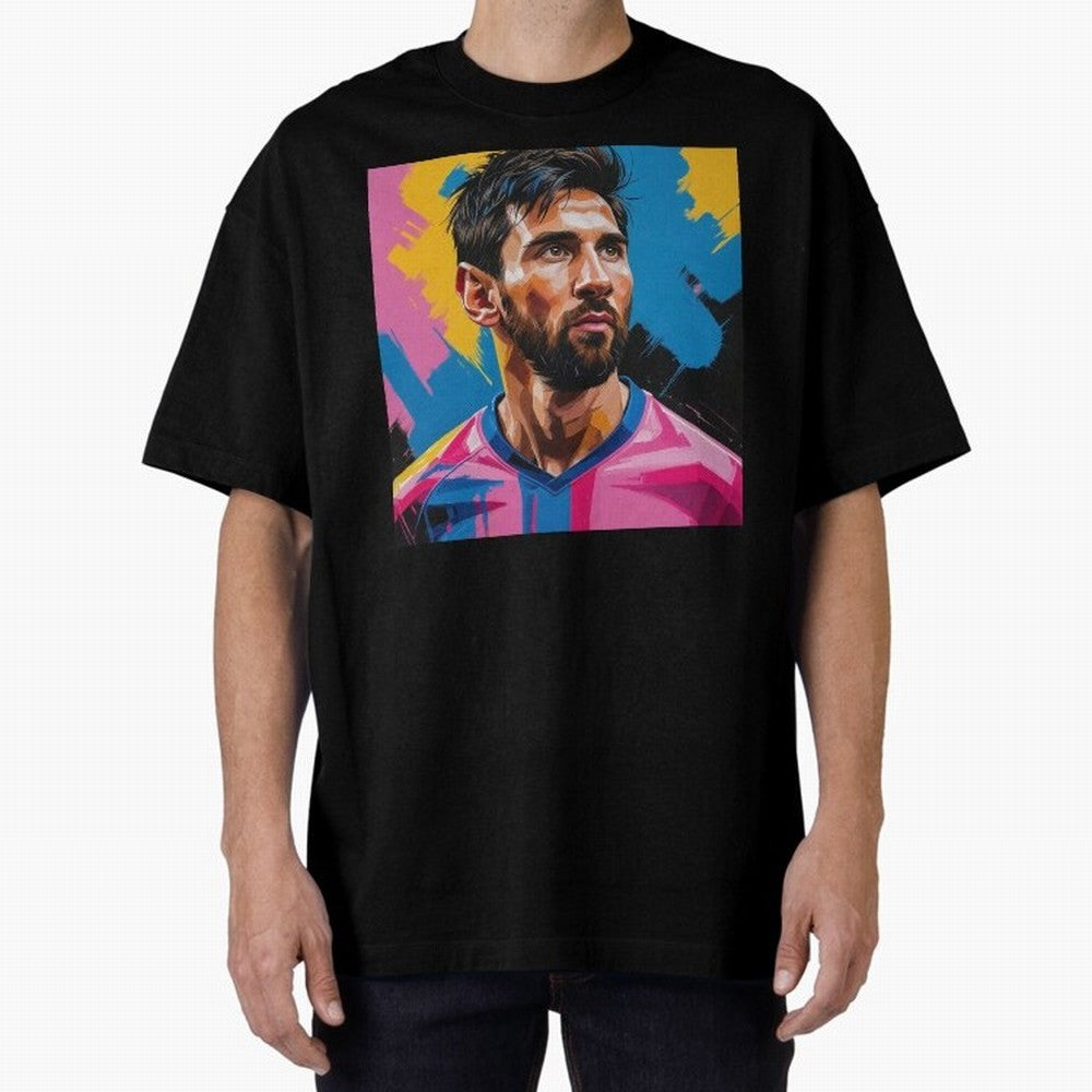 Vibrant Artistic Digital Painting Portrait of Lionel Messi (GOAT) Classic T-Shirt Celebrate the Stars of FIFA World Cup 2026 USA Canada Mexico for Fans of Cristiano Ronaldo, Haaland and CR7 and Argentina, Bringing Champion Mindset, Group Stage