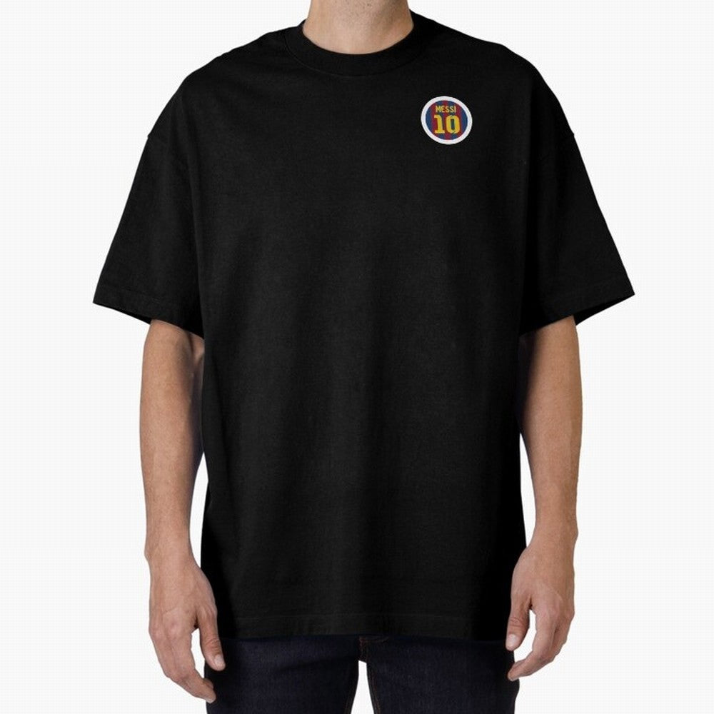 The goat, Lionel Messi Barcelona 10 Oversized T-Shirt Refresh Global Football Passion for FIFA World Cup 2026, Highlighting CR7 and Messi, France, Champion Mindset, Group Stage Buzz, Knockout Tension and Passionate Fan Culture; Made for Collectors