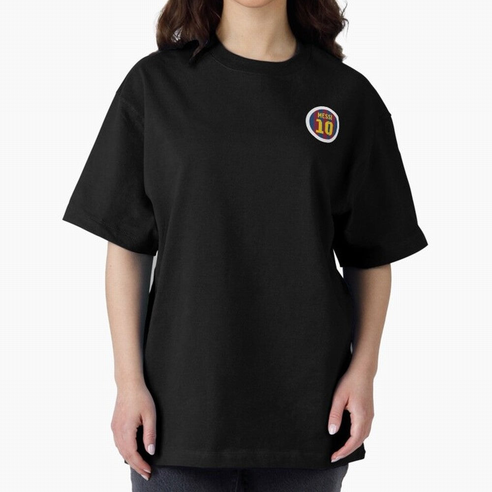 The goat, Lionel Messi Barcelona 10 Oversized T-Shirt Refresh Global Football Passion for FIFA World Cup 2026, Highlighting CR7 and Messi, France, Champion Mindset, Group Stage Buzz, Knockout Tension and Passionate Fan Culture; Made for Collectors