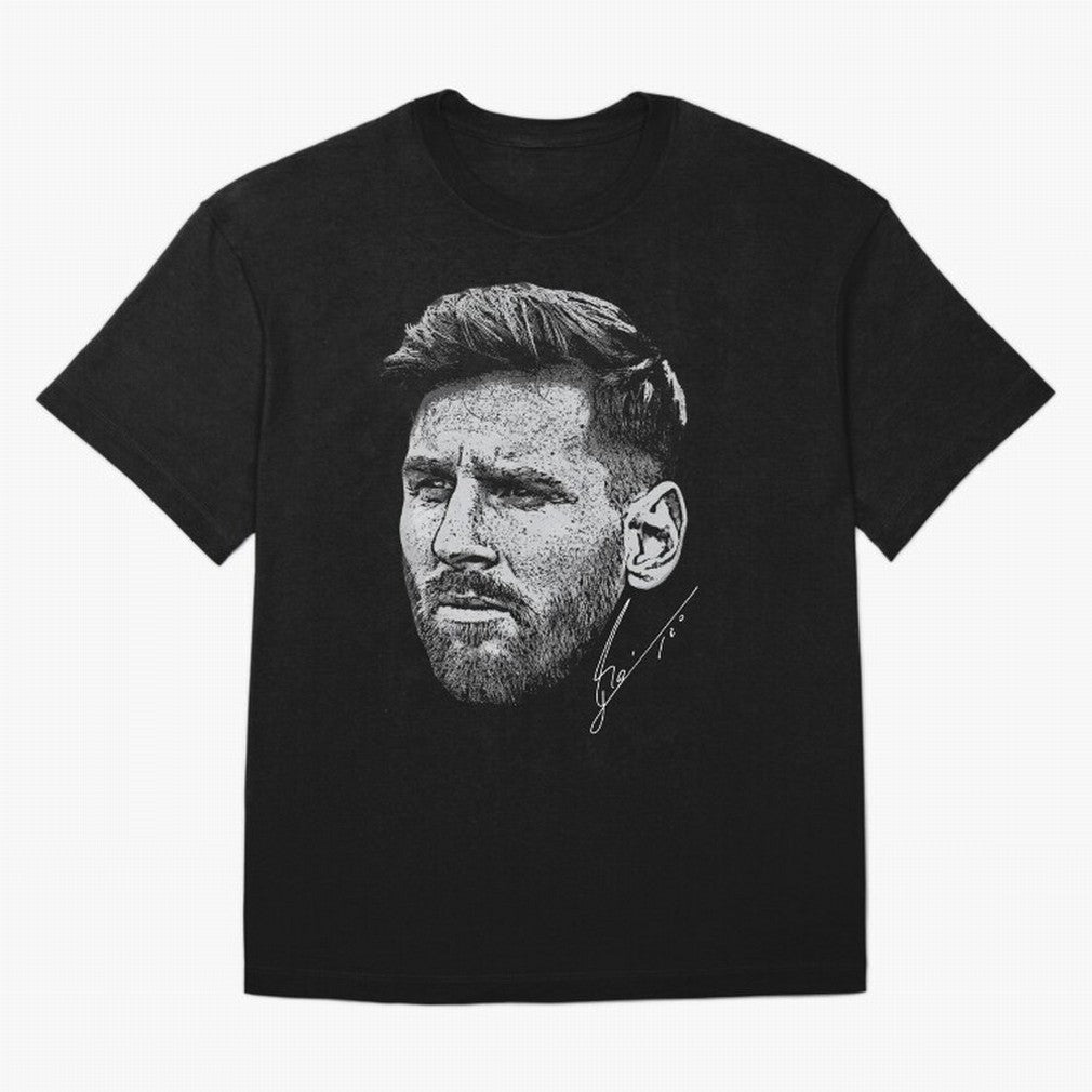 Lionel Messi Signed Boxy T-Shirt Follow Every Goal of FIFA World Cup 2026 USA Canada Mexico for Fans of Mbappe and Neymar and France and Portugal, Bringing Football Passion, Legendary Performances, Festival Vibes and Supporter Community; Made for