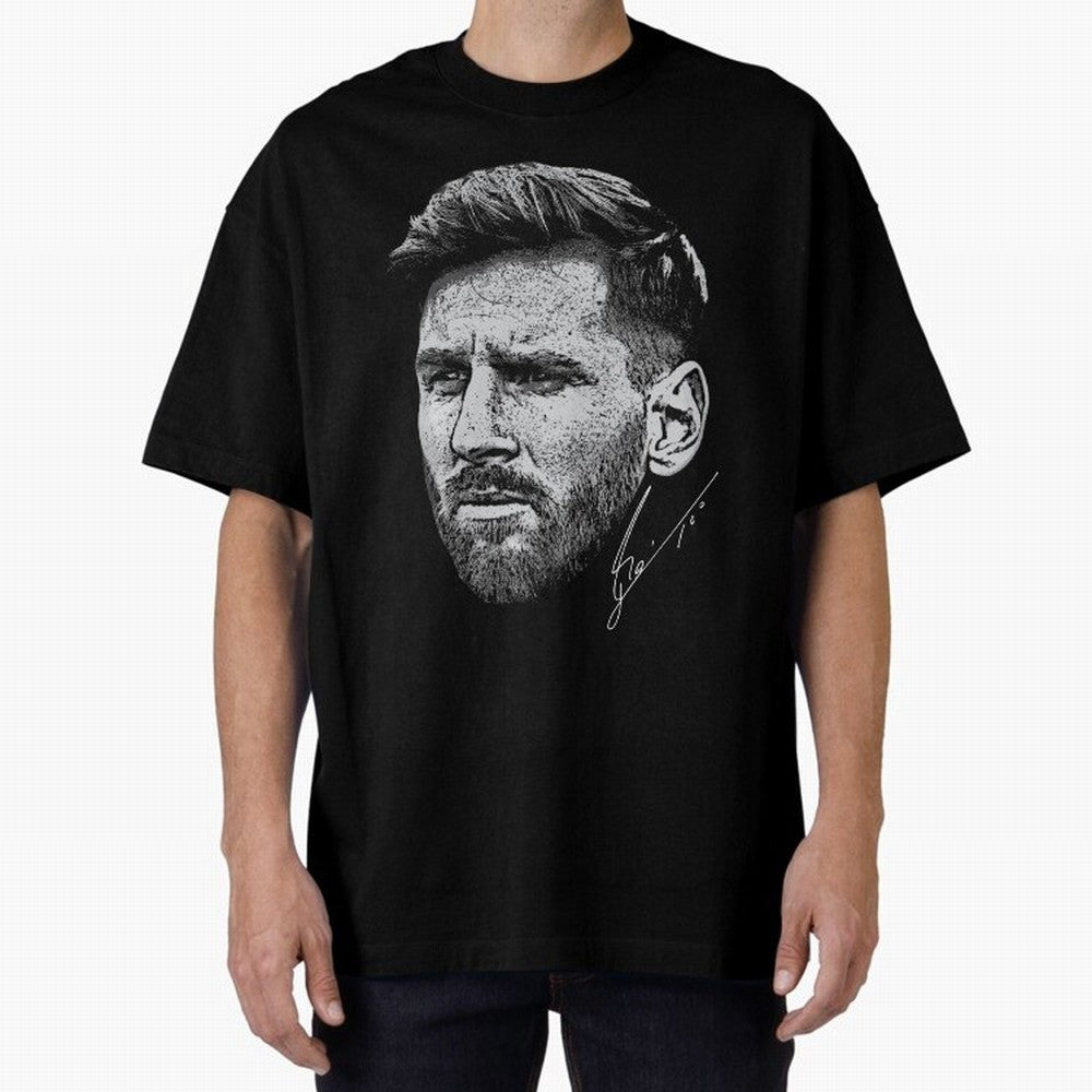 Lionel Messi Signed Boxy T-Shirt Follow Every Goal of FIFA World Cup 2026 USA Canada Mexico for Fans of Mbappe and Neymar and France and Portugal, Bringing Football Passion, Legendary Performances, Festival Vibes and Supporter Community; Made for