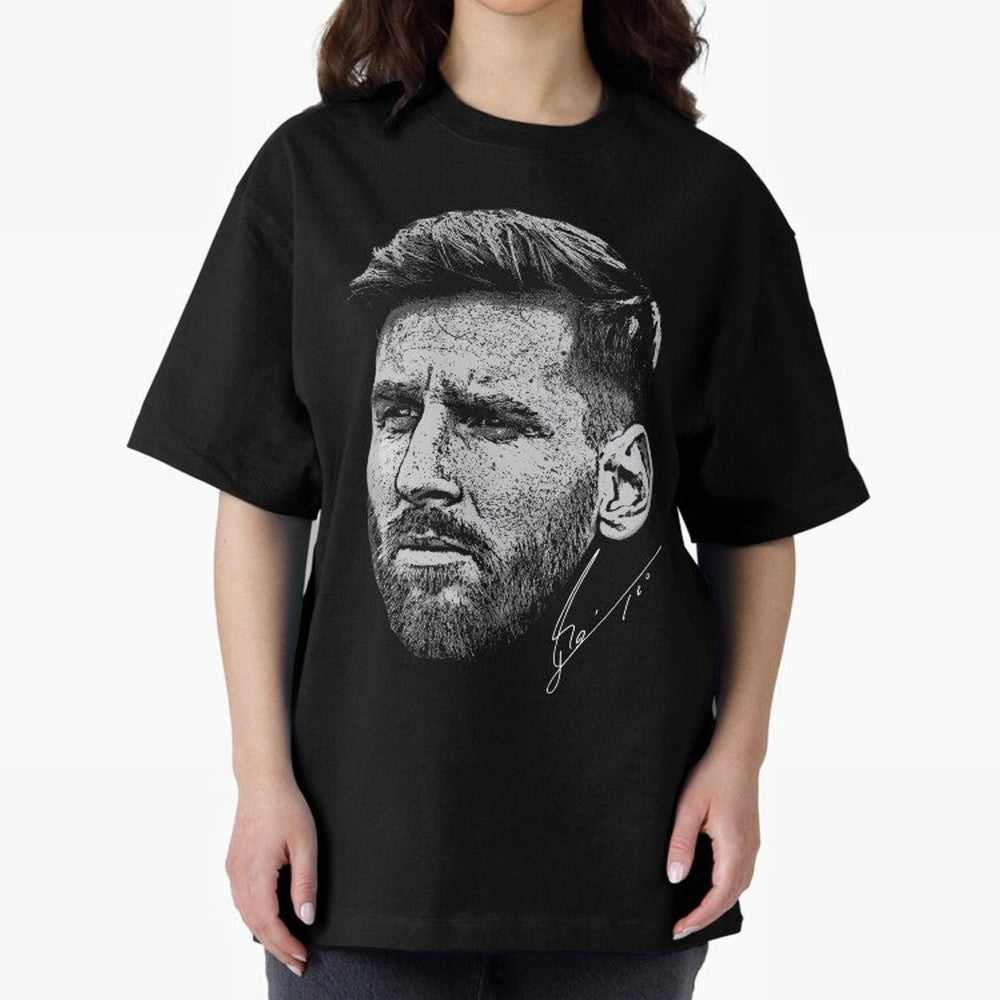 Lionel Messi Signed Boxy T-Shirt Follow Every Goal of FIFA World Cup 2026 USA Canada Mexico for Fans of Mbappe and Neymar and France and Portugal, Bringing Football Passion, Legendary Performances, Festival Vibes and Supporter Community; Made for