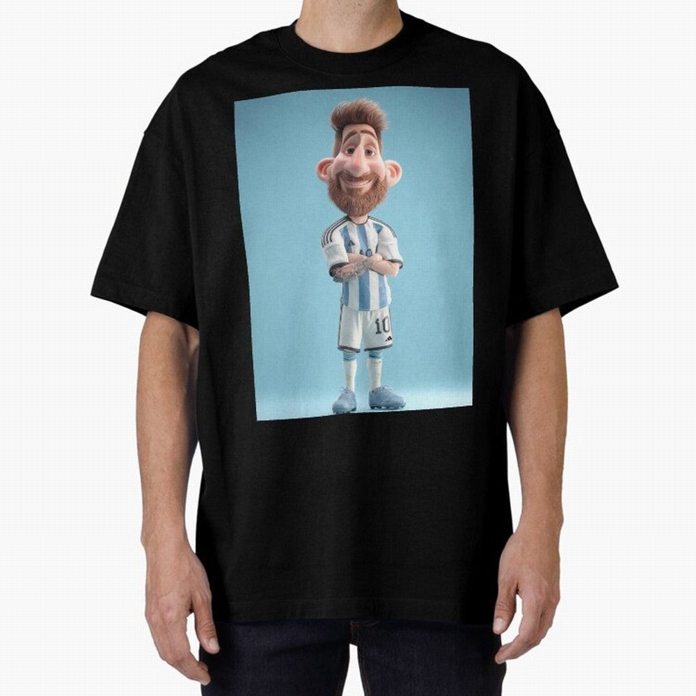 Lionel Messi Soccer Caricature Cartoon Football Legend Classic T-Shirt Show Passion for the Stars of the FIFA World Cup 2026 Group Stage Journey through Messi Highlights, England and Germany Pride, Stadium Chants, National Pride, Trophy Dreams and