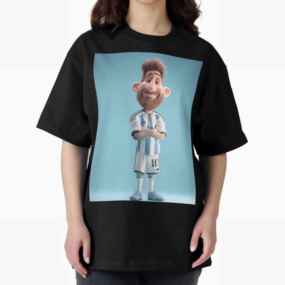 Lionel Messi Soccer Caricature Cartoon Football Legend Classic T-Shirt Show Passion for the Stars of the FIFA World Cup 2026 Group Stage Journey through Messi Highlights, England and Germany Pride, Stadium Chants, National Pride, Trophy Dreams and