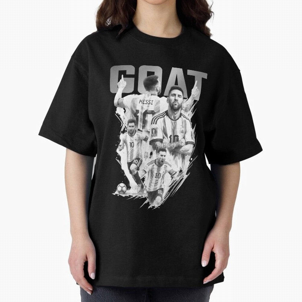 BLACK WHITE GOAT Lionel Messi watercolor illustration Classic T-Shirt Keep the Legacy of FIFA World Cup 2026 Spirit, Capturing Spain and Netherlands, Cristiano Ronaldo, Haaland and CR7, Global Supporter Spirit, Legendary Goals, National Colors and