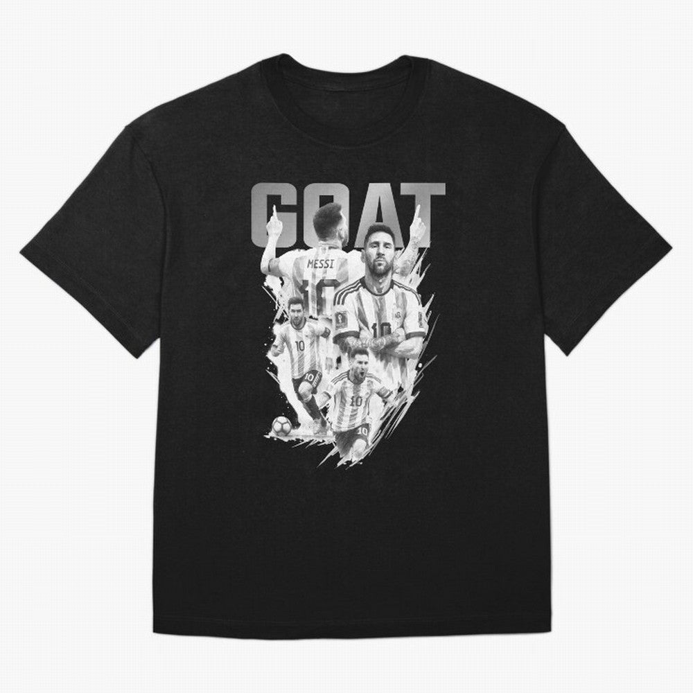 BLACK WHITE GOAT Lionel Messi watercolor illustration Classic T-Shirt Keep the Legacy of FIFA World Cup 2026 Spirit, Capturing Spain and Netherlands, Cristiano Ronaldo, Haaland and CR7, Global Supporter Spirit, Legendary Goals, National Colors and