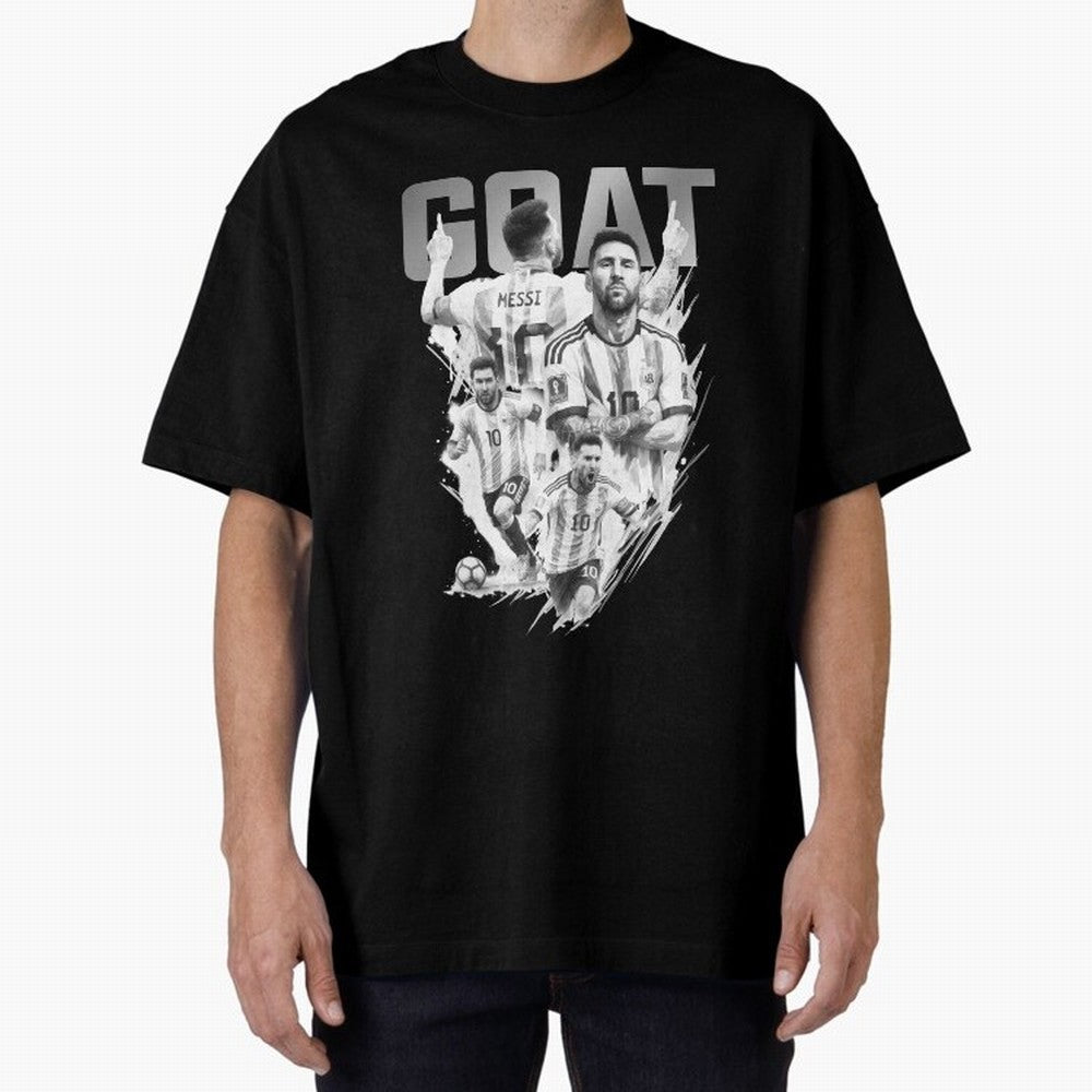 BLACK WHITE GOAT Lionel Messi watercolor illustration Classic T-Shirt Keep the Legacy of FIFA World Cup 2026 Spirit, Capturing Spain and Netherlands, Cristiano Ronaldo, Haaland and CR7, Global Supporter Spirit, Legendary Goals, National Colors and