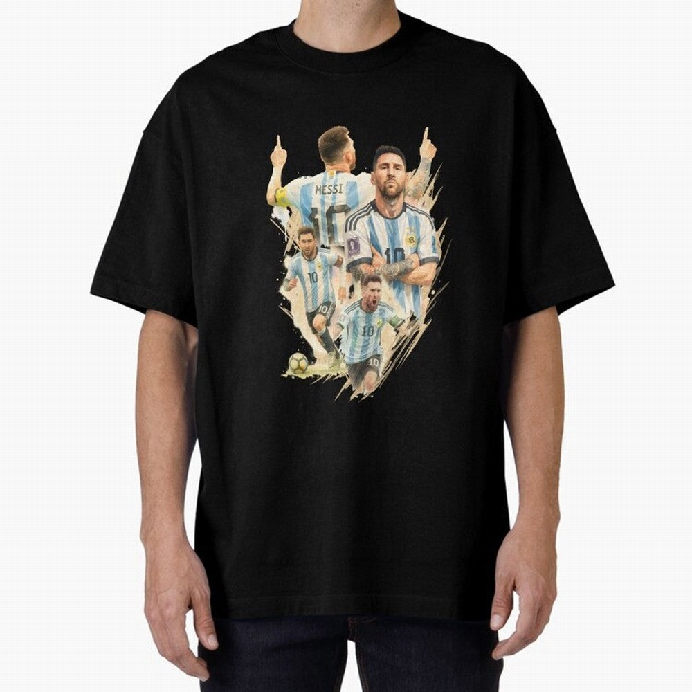 Lionel Messi watercolor illustration art Classic T-Shirt Follow Every Goal of the FIFA World Cup 2026 Journey through Messi and Cristiano Ronaldo Highlights, England and Germany Pride, Champion Mindset, Group Stage Buzz, Knockout Tension and