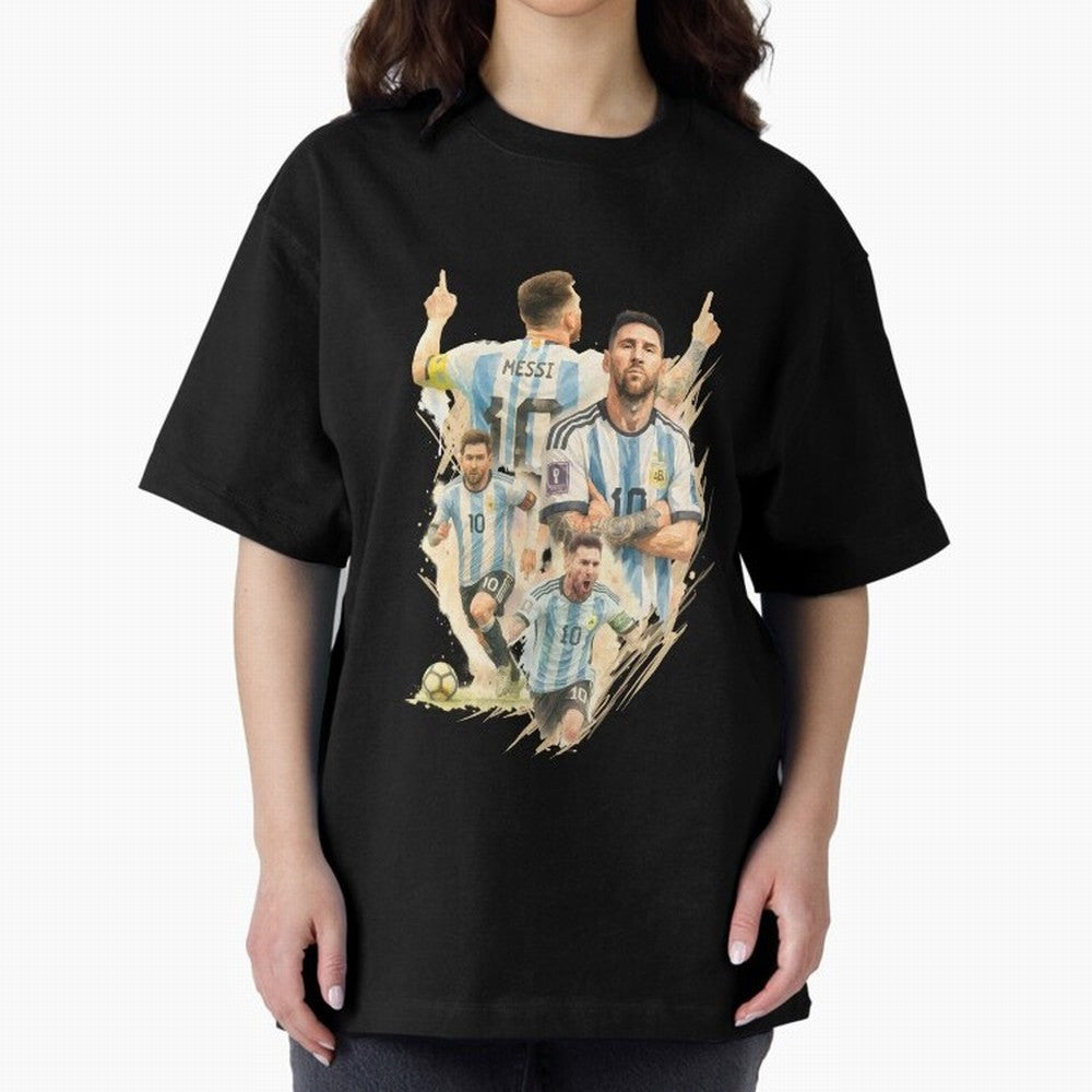 Lionel Messi watercolor illustration art Classic T-Shirt Follow Every Goal of the FIFA World Cup 2026 Journey through Messi and Cristiano Ronaldo Highlights, England and Germany Pride, Champion Mindset, Group Stage Buzz, Knockout Tension and