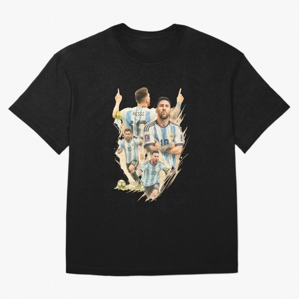 Lionel Messi watercolor illustration art Classic T-Shirt Follow Every Goal of the FIFA World Cup 2026 Journey through Messi and Cristiano Ronaldo Highlights, England and Germany Pride, Champion Mindset, Group Stage Buzz, Knockout Tension and