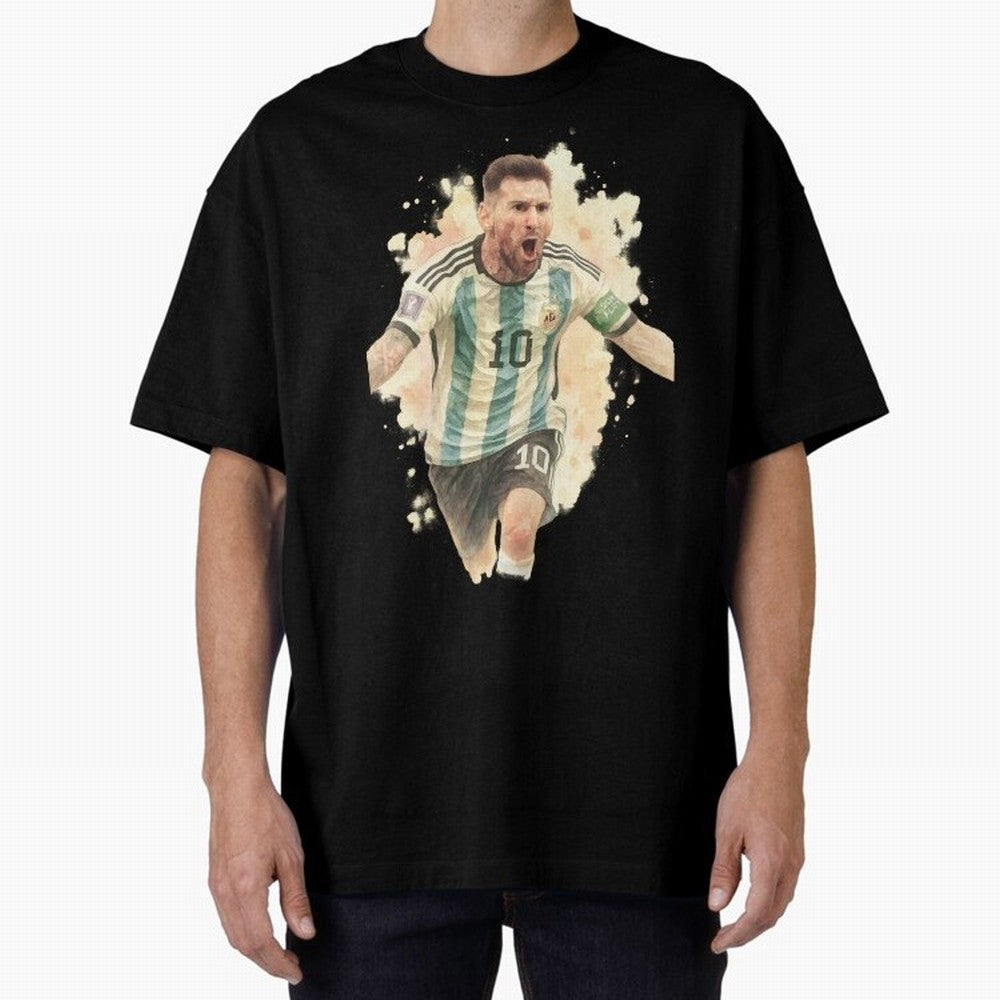 Goaaal Lionel Messi watercolor illustration Classic T-Shirt Follow the Final Road of Global Football Passion for FIFA World Cup 2026 Group Stage, Connected to CR7 and Messi, England, Football History, Final Match Energy, Crowd Noise and Once in a