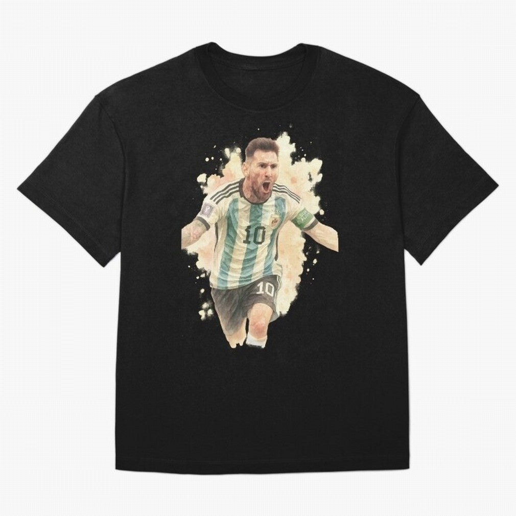 Goaaal Lionel Messi watercolor illustration Classic T-Shirt Follow the Final Road of Global Football Passion for FIFA World Cup 2026 Group Stage, Connected to CR7 and Messi, England, Football History, Final Match Energy, Crowd Noise and Once in a