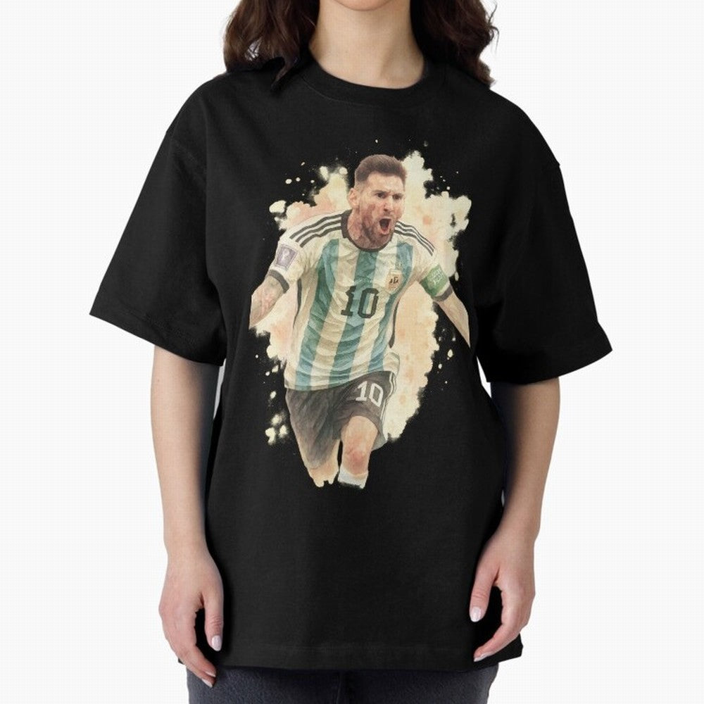 Goaaal Lionel Messi watercolor illustration Classic T-Shirt Follow the Final Road of Global Football Passion for FIFA World Cup 2026 Group Stage, Connected to CR7 and Messi, England, Football History, Final Match Energy, Crowd Noise and Once in a