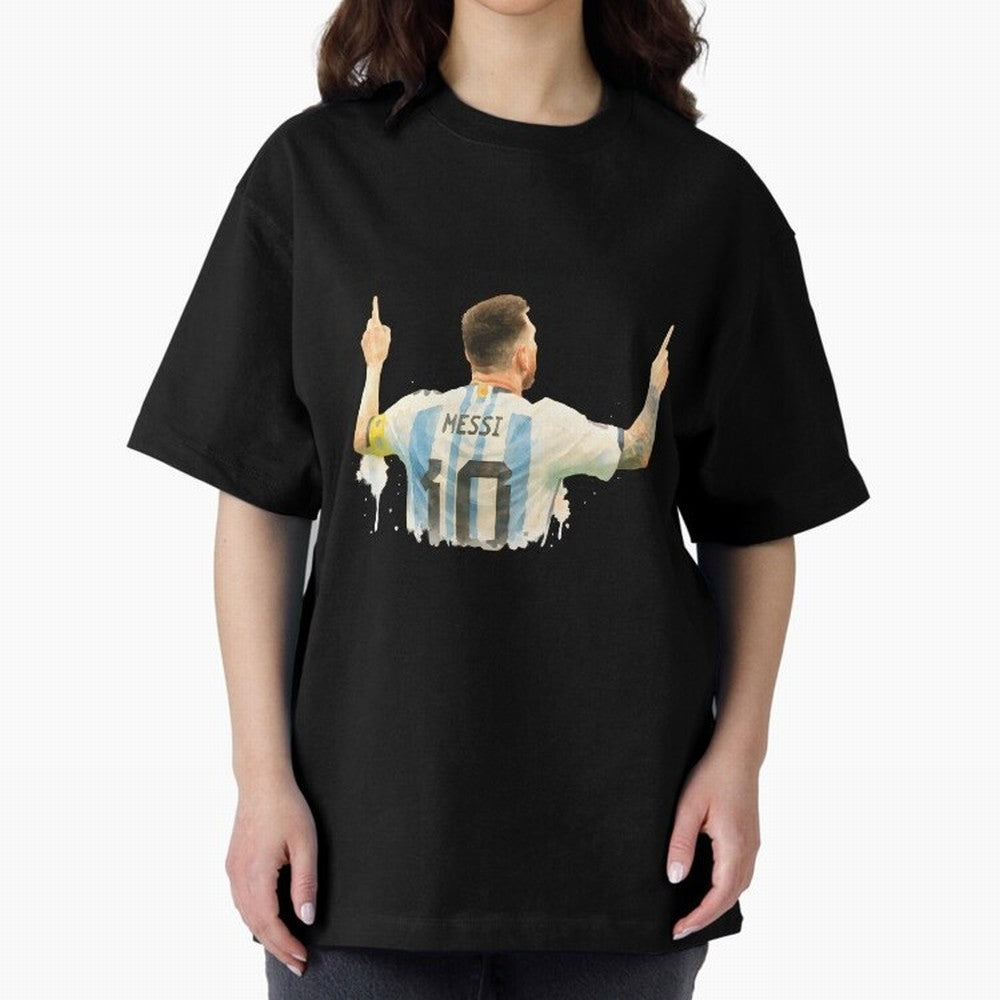 celebration Lionel Messi watercolor illustration Classic T-Shirt Bring International Match Energy to Global Football Passion for FIFA World Cup 2026 Group Stage, Highlighting Haaland, Argentina and Brazil, Match Day Excitement, Supporter Culture,