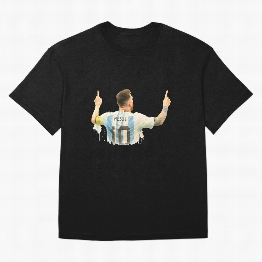 celebration Lionel Messi watercolor illustration Classic T-Shirt Bring International Match Energy to Global Football Passion for FIFA World Cup 2026 Group Stage, Highlighting Haaland, Argentina and Brazil, Match Day Excitement, Supporter Culture,