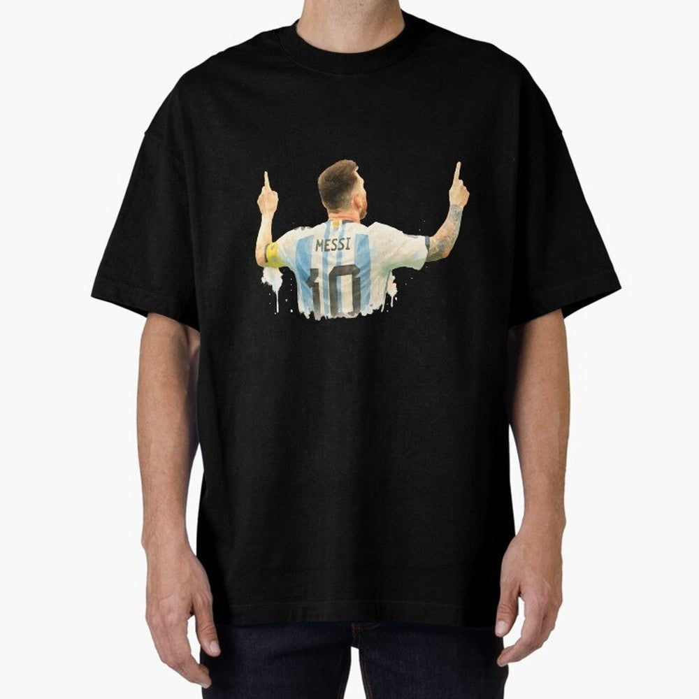 celebration Lionel Messi watercolor illustration Classic T-Shirt Bring International Match Energy to Global Football Passion for FIFA World Cup 2026 Group Stage, Highlighting Haaland, Argentina and Brazil, Match Day Excitement, Supporter Culture,